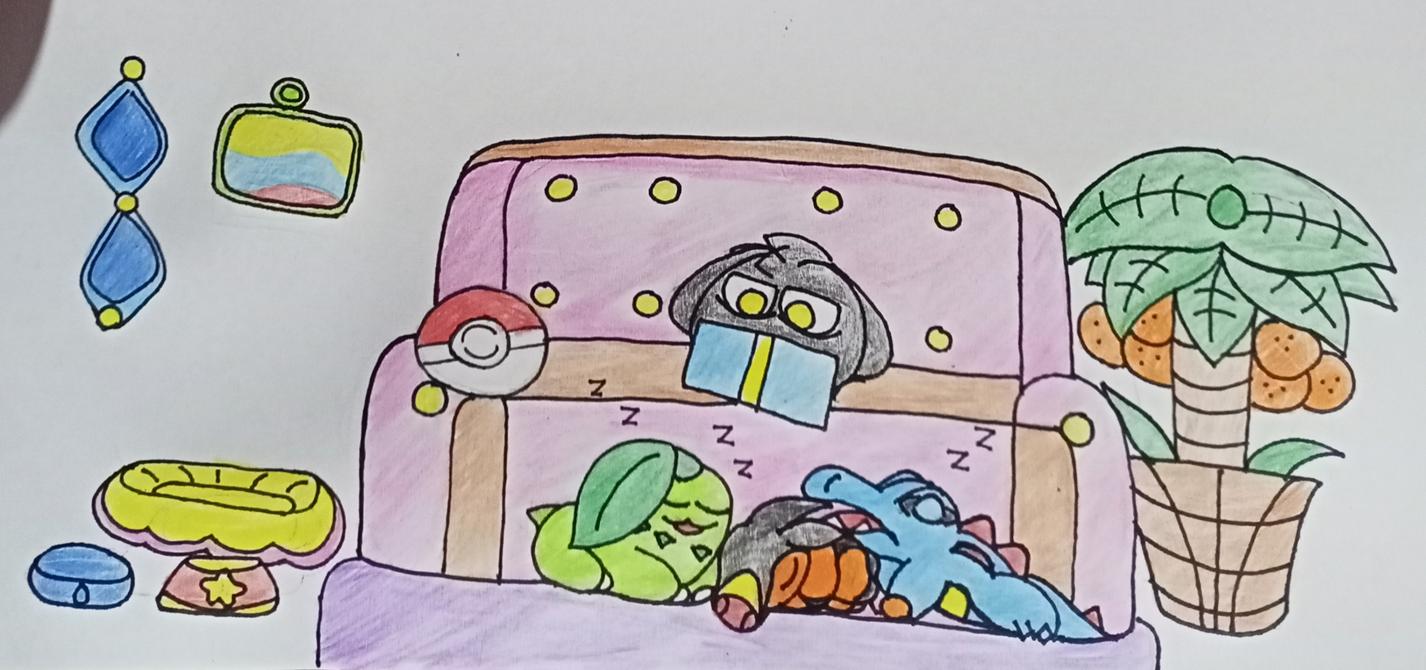 Click to change the View PKMN Legends starters sleeping