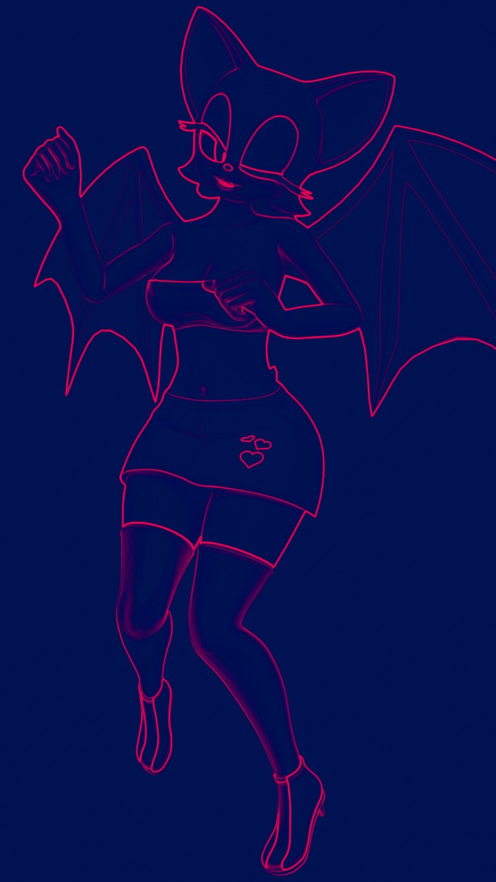 The Neon bat babe