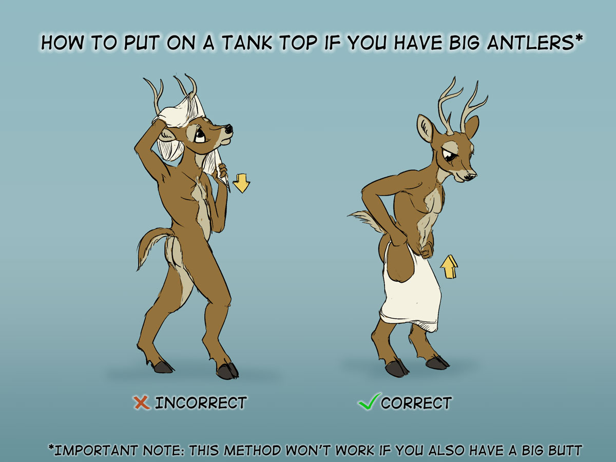 How to put on a tank top