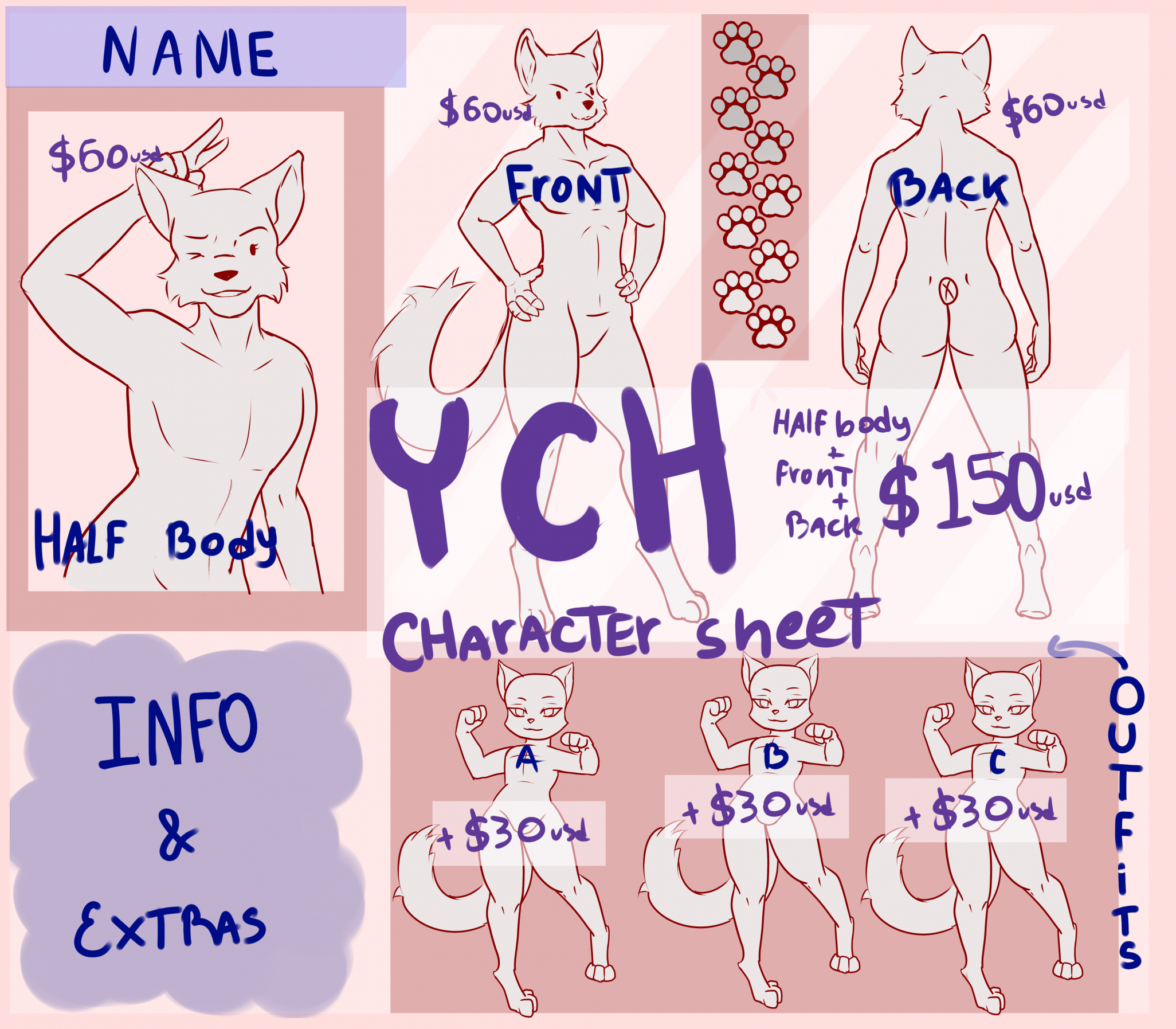 custom adopt / reff sheet YCH