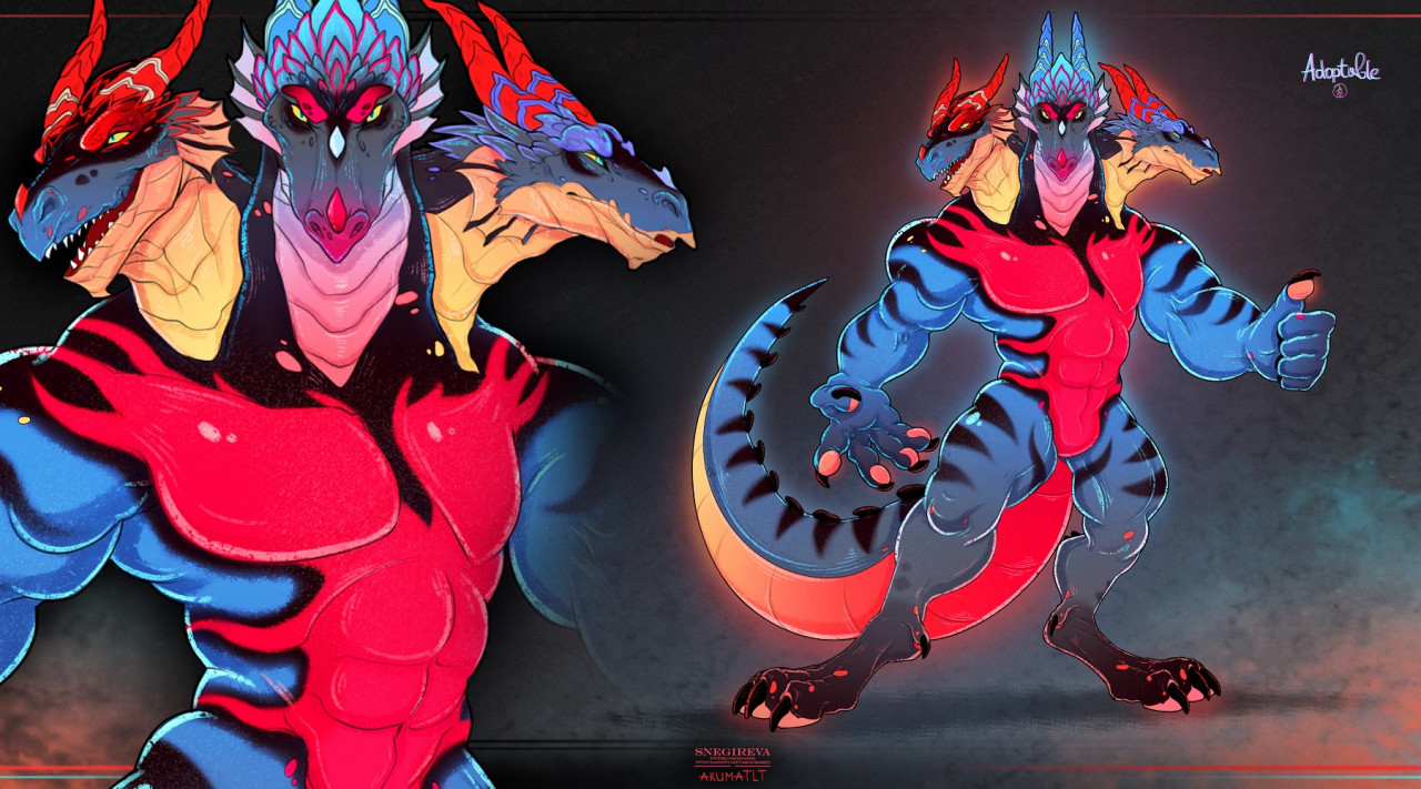 Click to change the View Adoptable COLLAB Three-headed dragon "Infernal Frost" CLO...