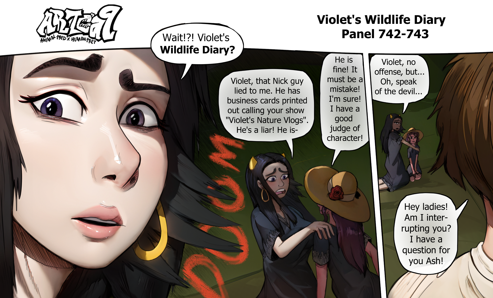 Violets Wildlife Diary: Panel 742-743