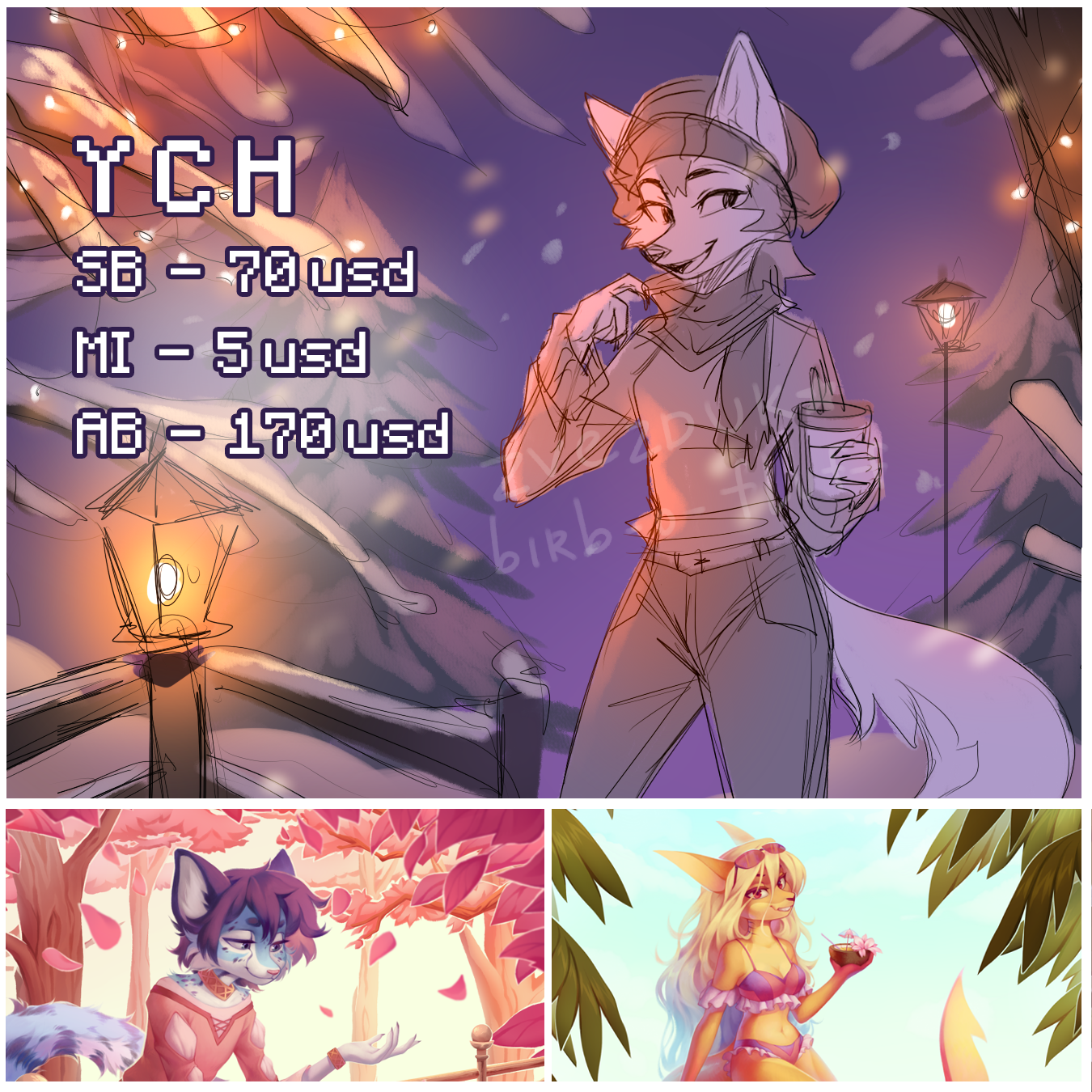 Winter collab YCH auction (closed)