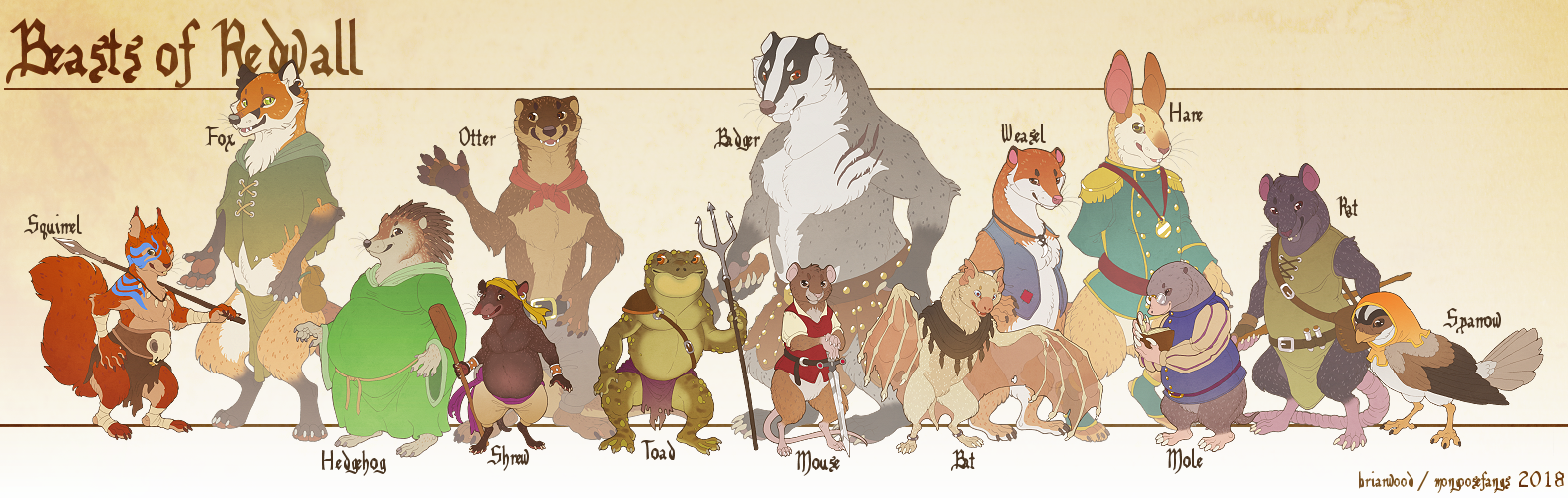 Redwall Species Lineup 2018