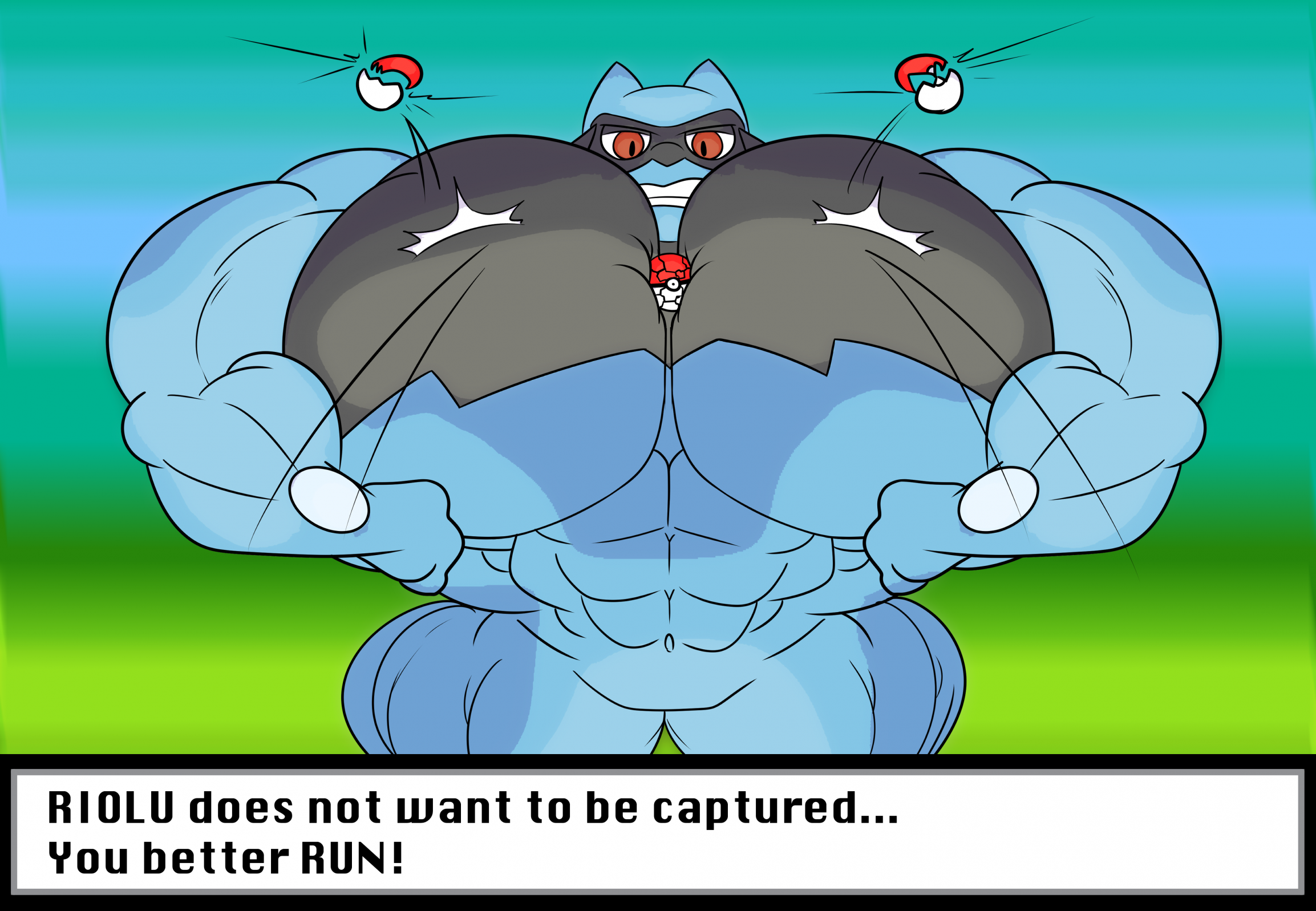 A Bulked Up Riolu Appeared!