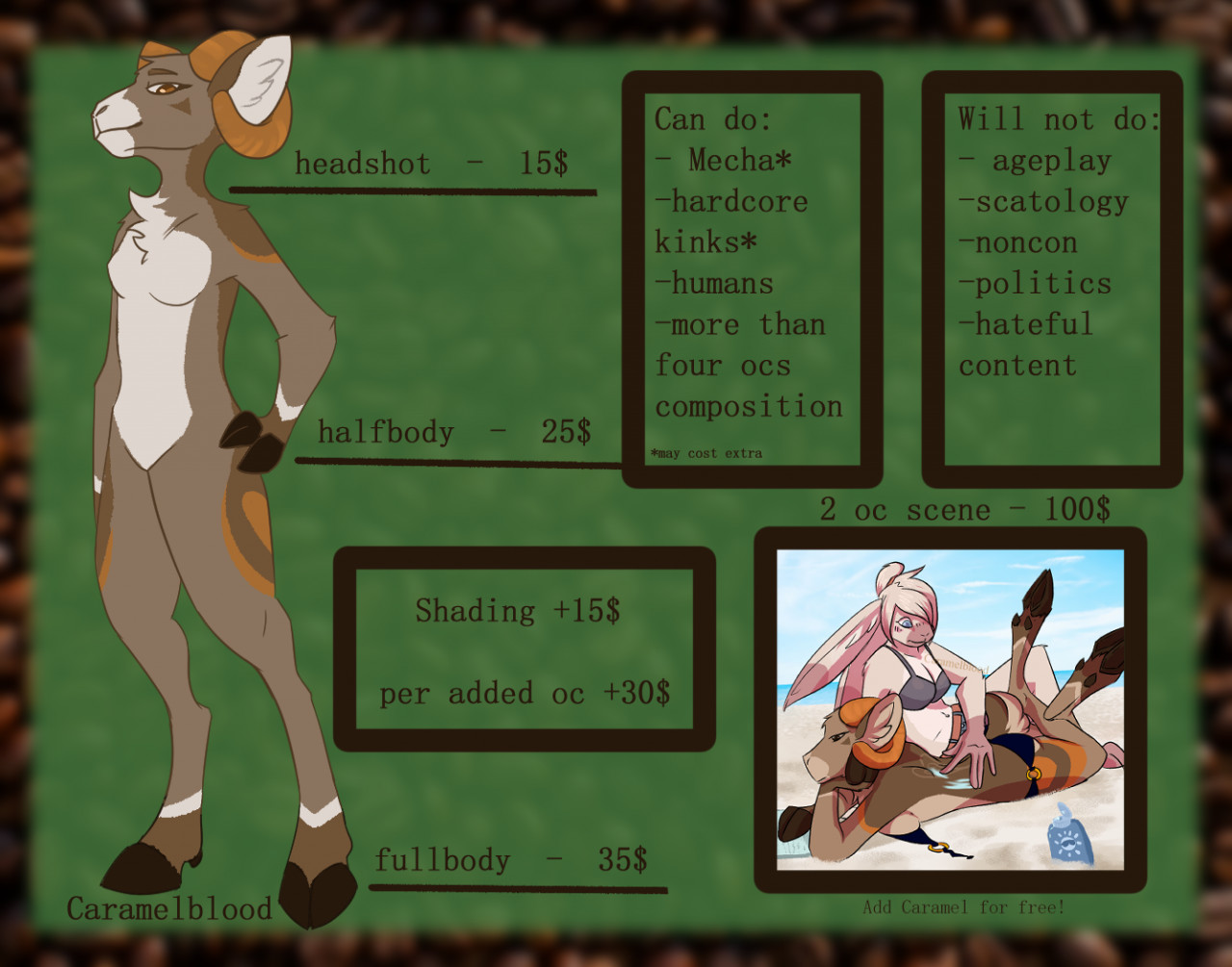 Click to change the View Commission sheet 2021