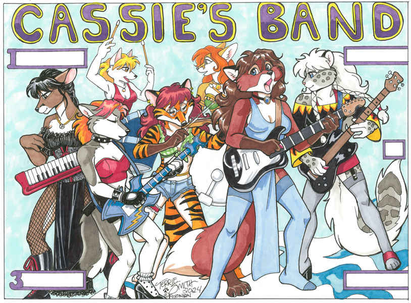 Cassie's Band pinball backglass