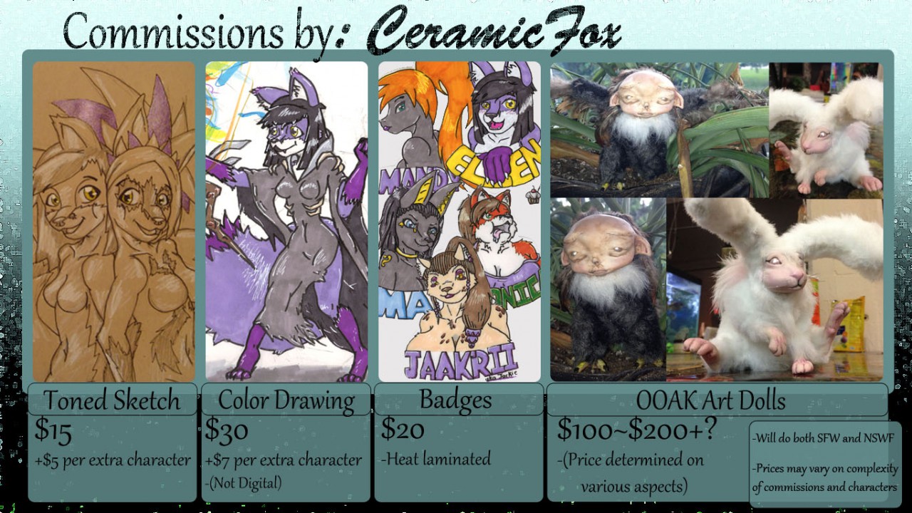 Click to change the View Commission are OPEN