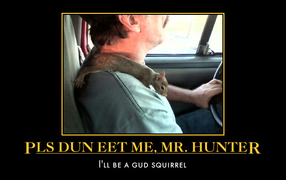 Pirates have parrots, hunters have squirrels...