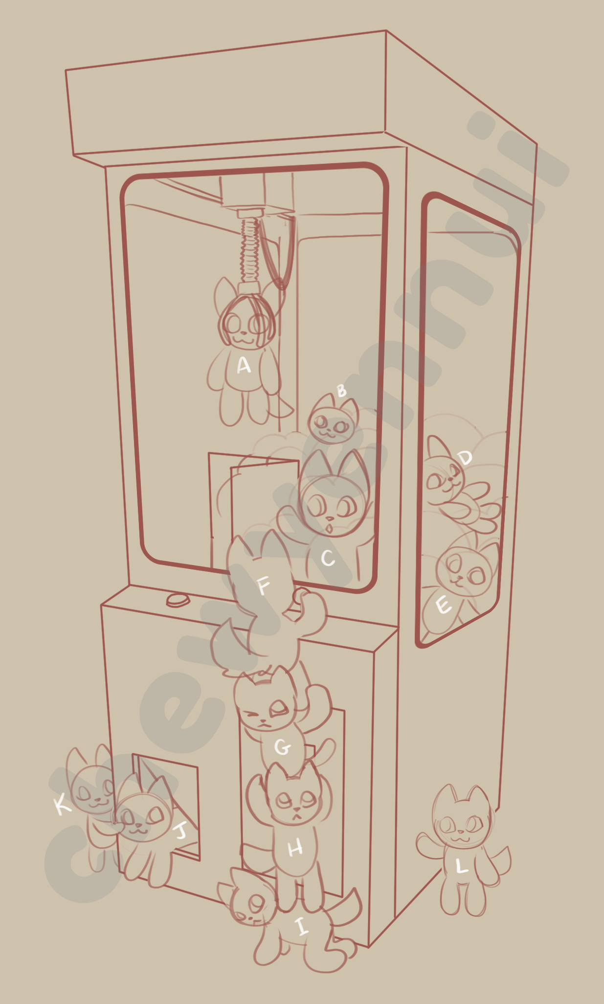 Claw Machine Plushie YCH [CLOSED]