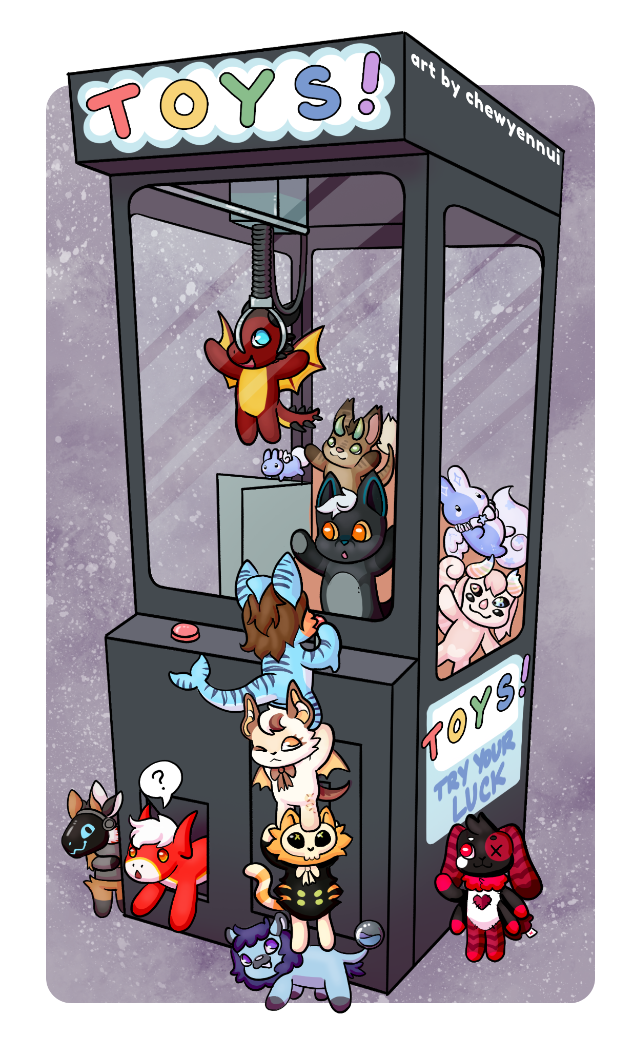 Claw Machine Plushie YCH