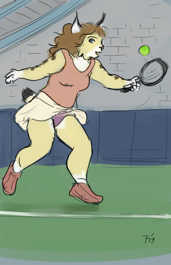 Rebecca Playing Tennis by Seth Triggs