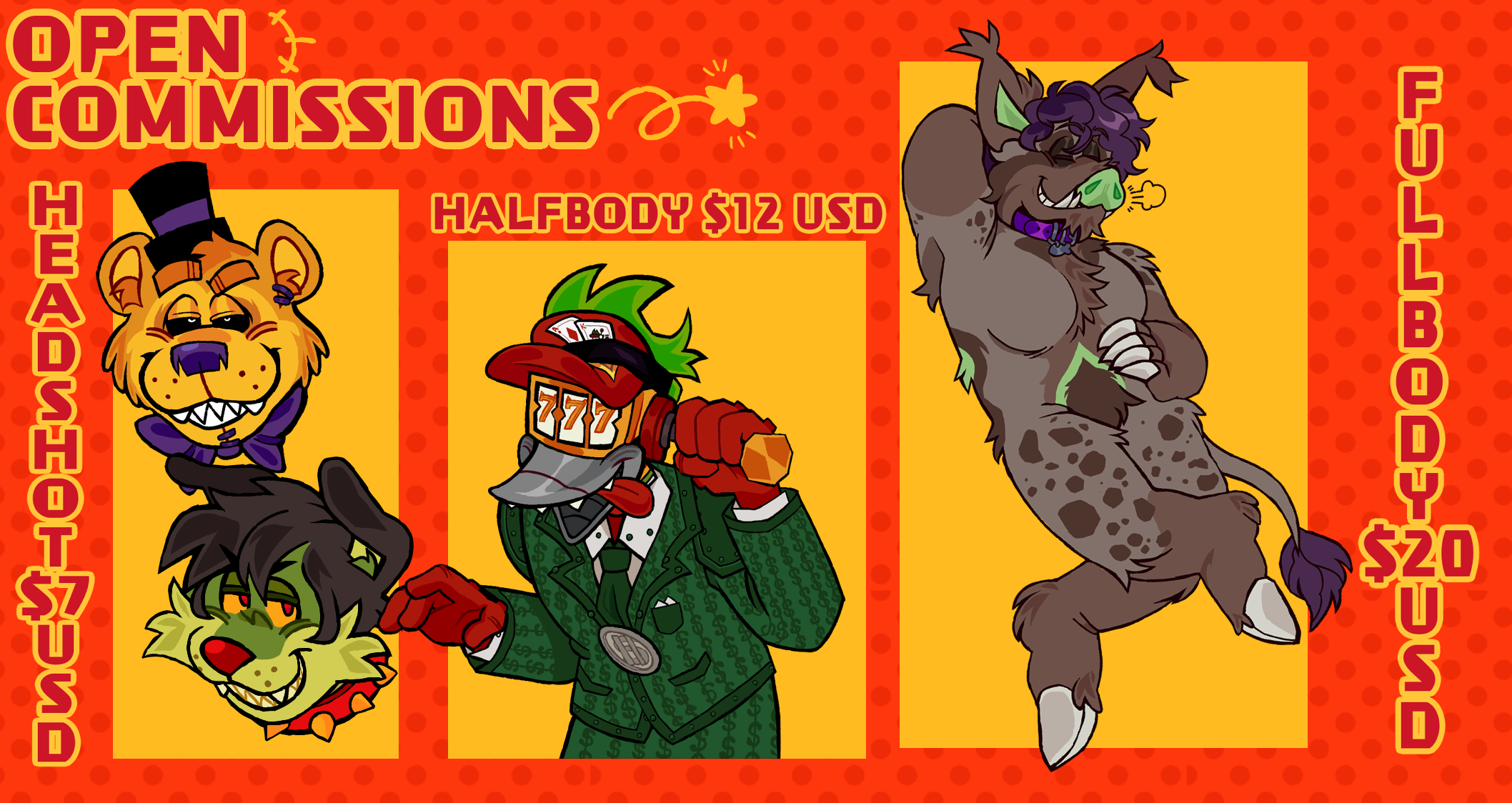 New commission price sheet