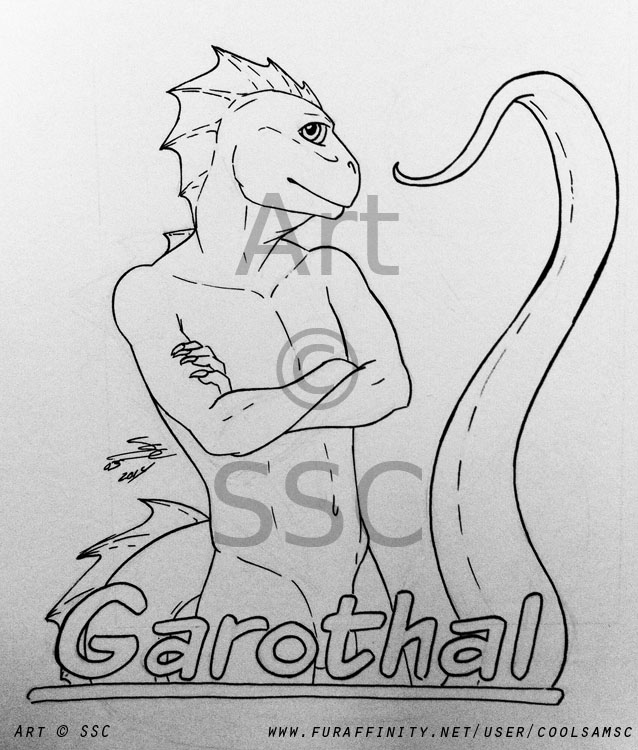 Garothal Badge Commission - WIP - Inking