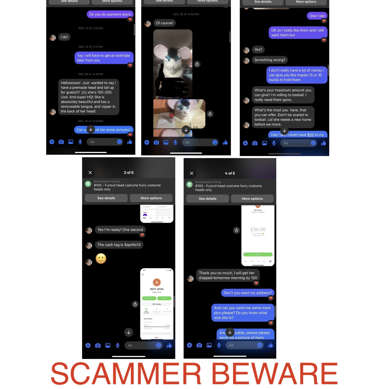 facebook fursuit scammer