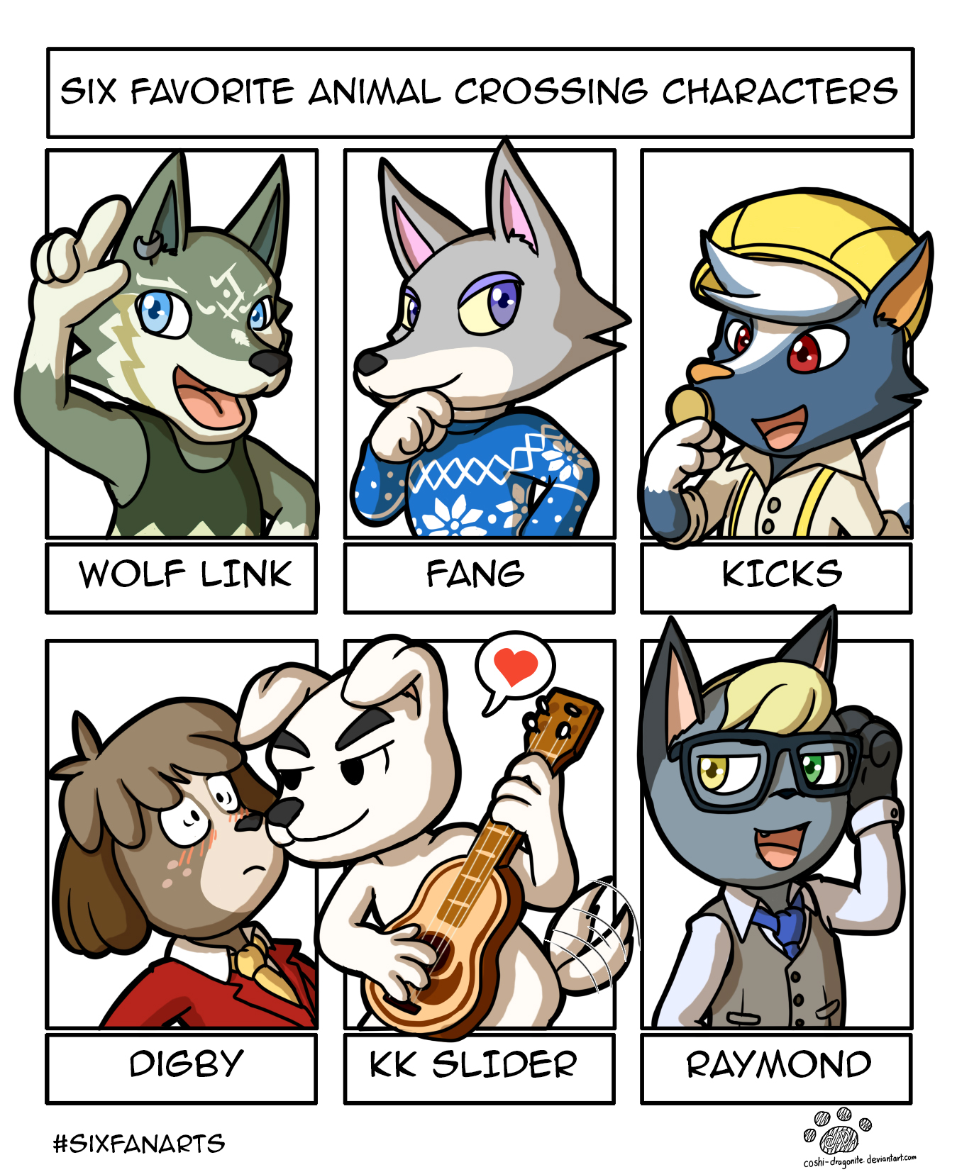 Click to change the View Sixfanarts: favorite animal crossing characters