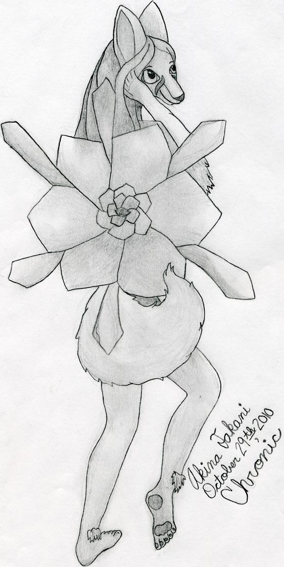 Click to change the View Akina Takani (Anthro) B&W 01