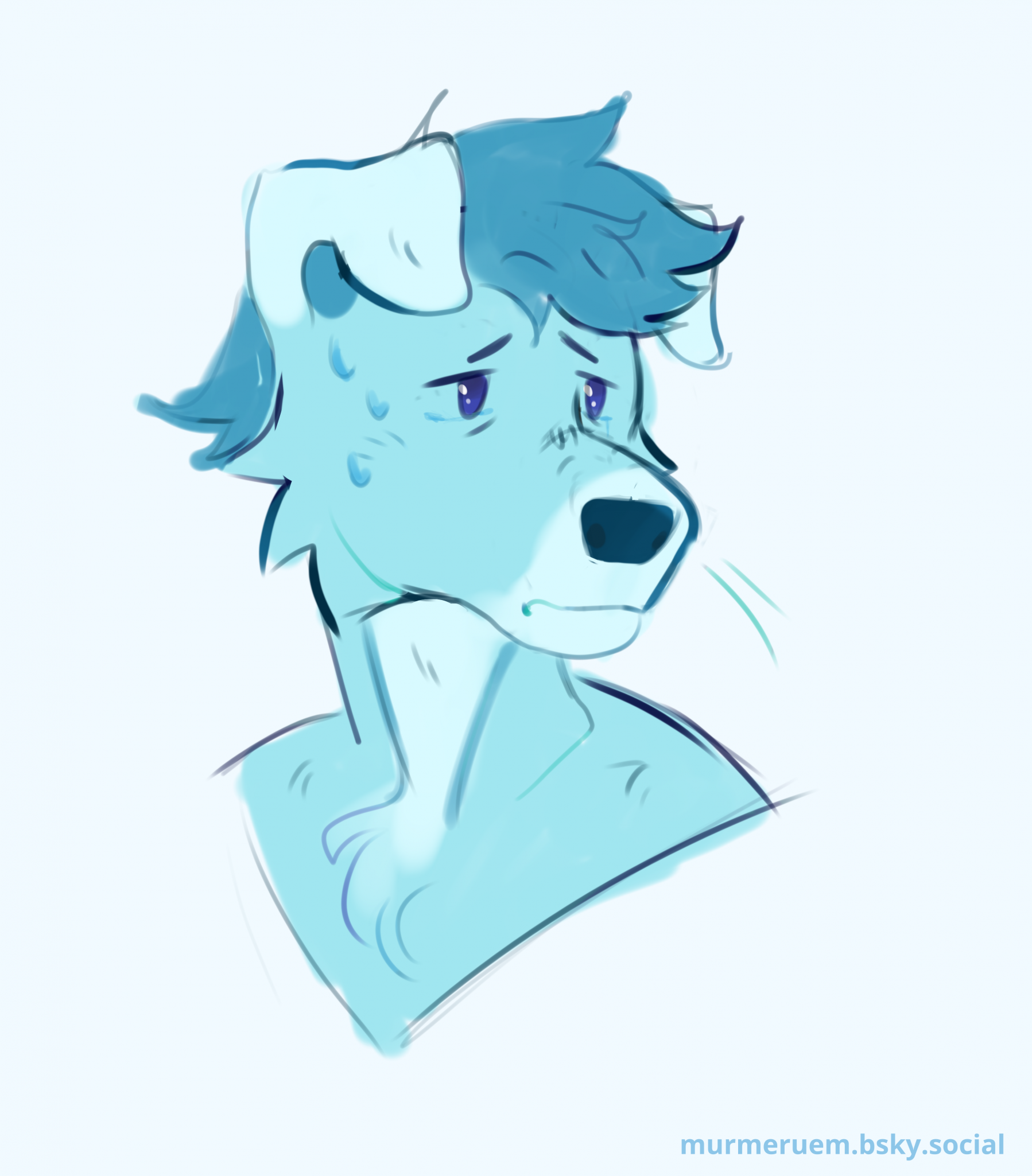 Sad doggie sketch