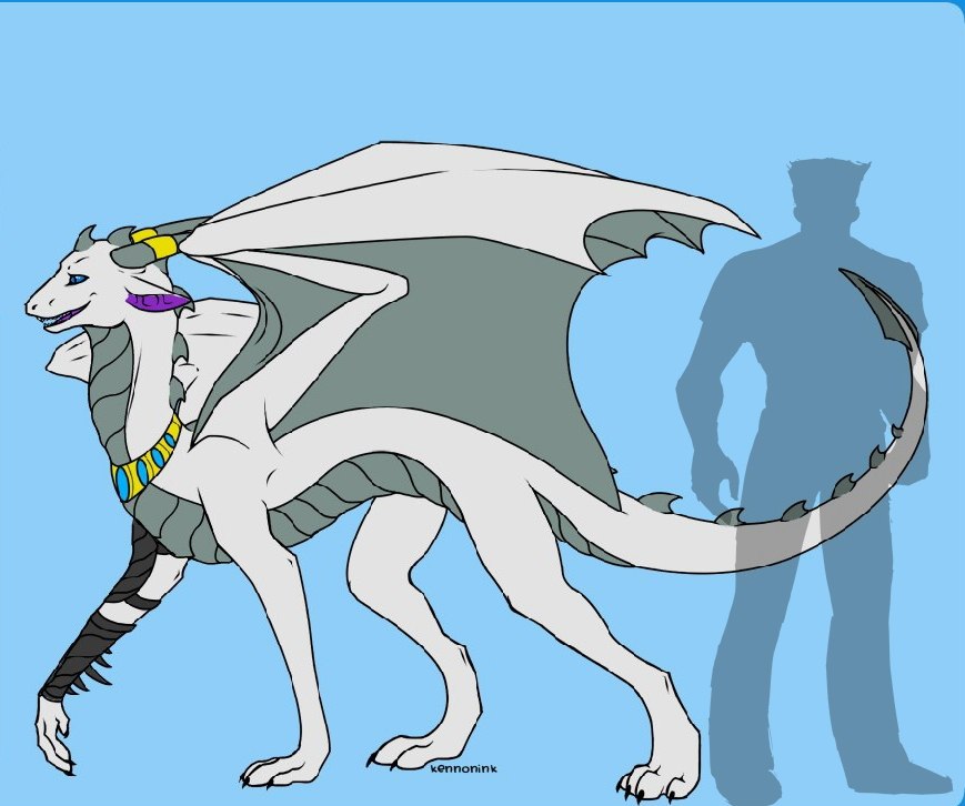 Click to change the View young white dragon
