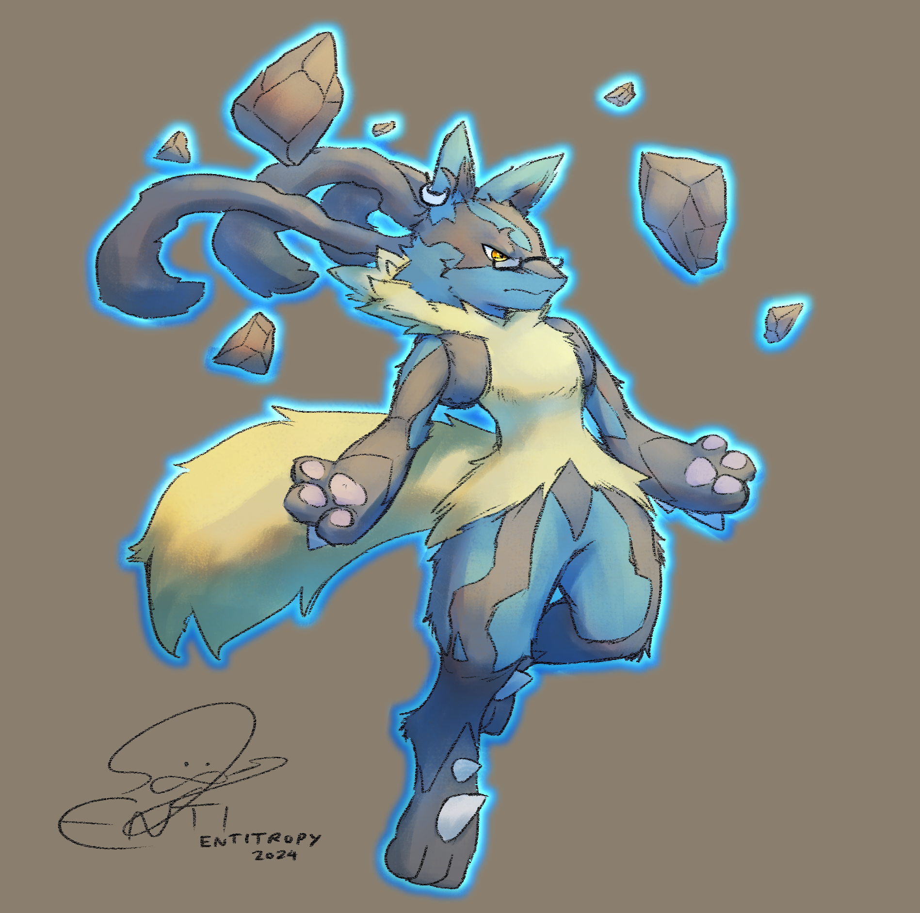 Lucario Enti - Cool pose - Normal