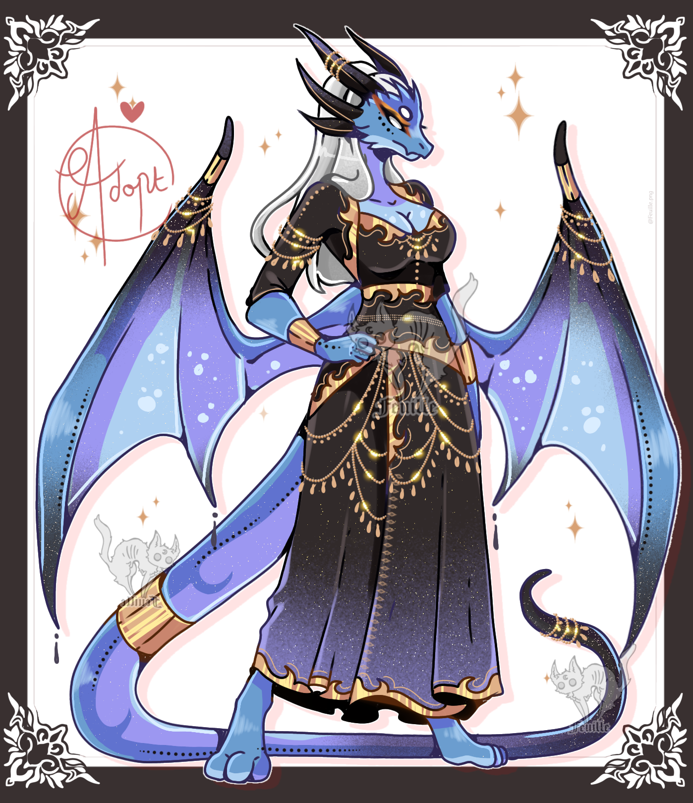 (Unique design) closed Adopt Aurora the blue dragoness queen