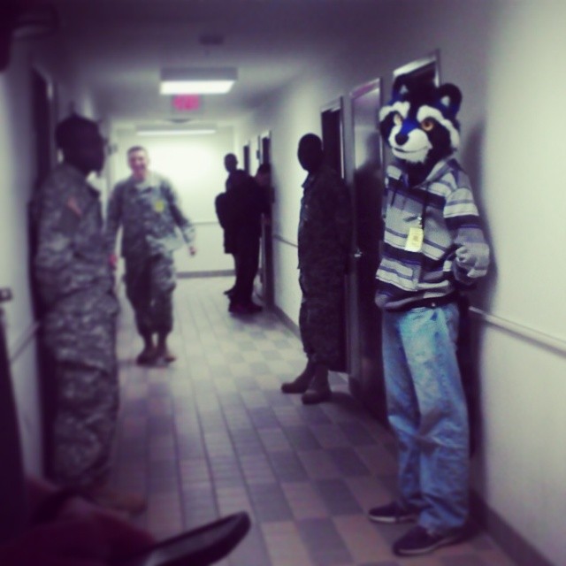 There's a Raccoon in the barracks!!