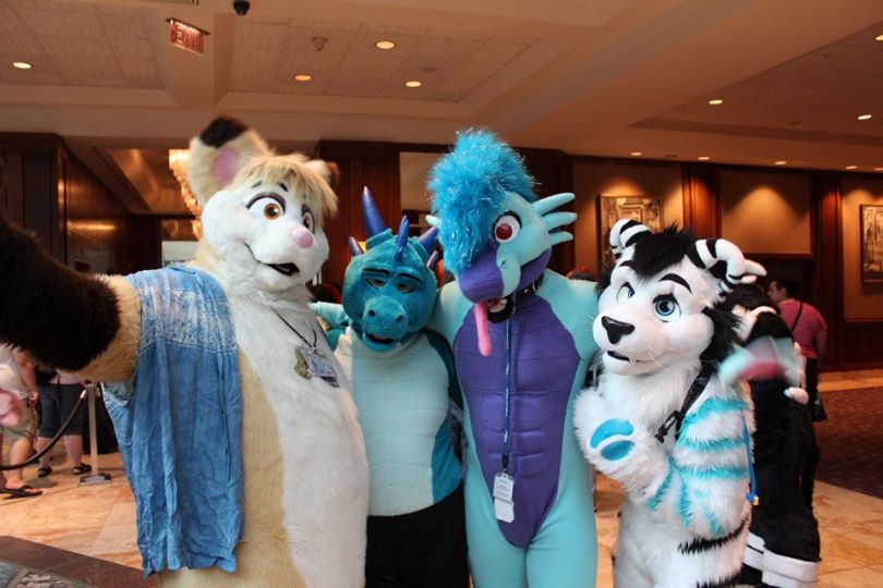 Big group of fursuiters at A/C 2014 2