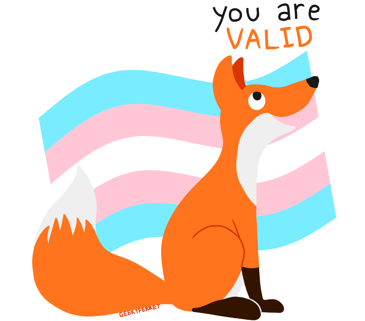 Transgender Pride Fox