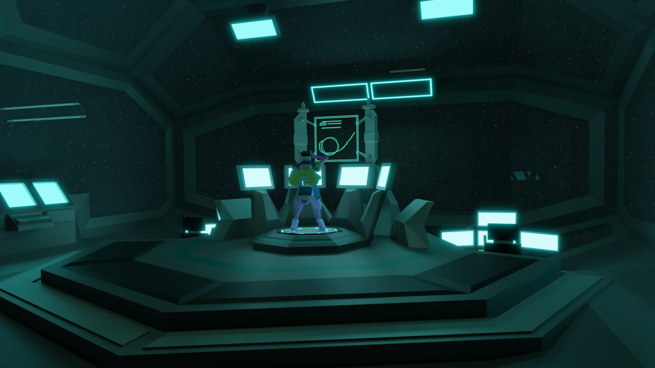 Click to change the View Moth Space Captain on the Bridge!