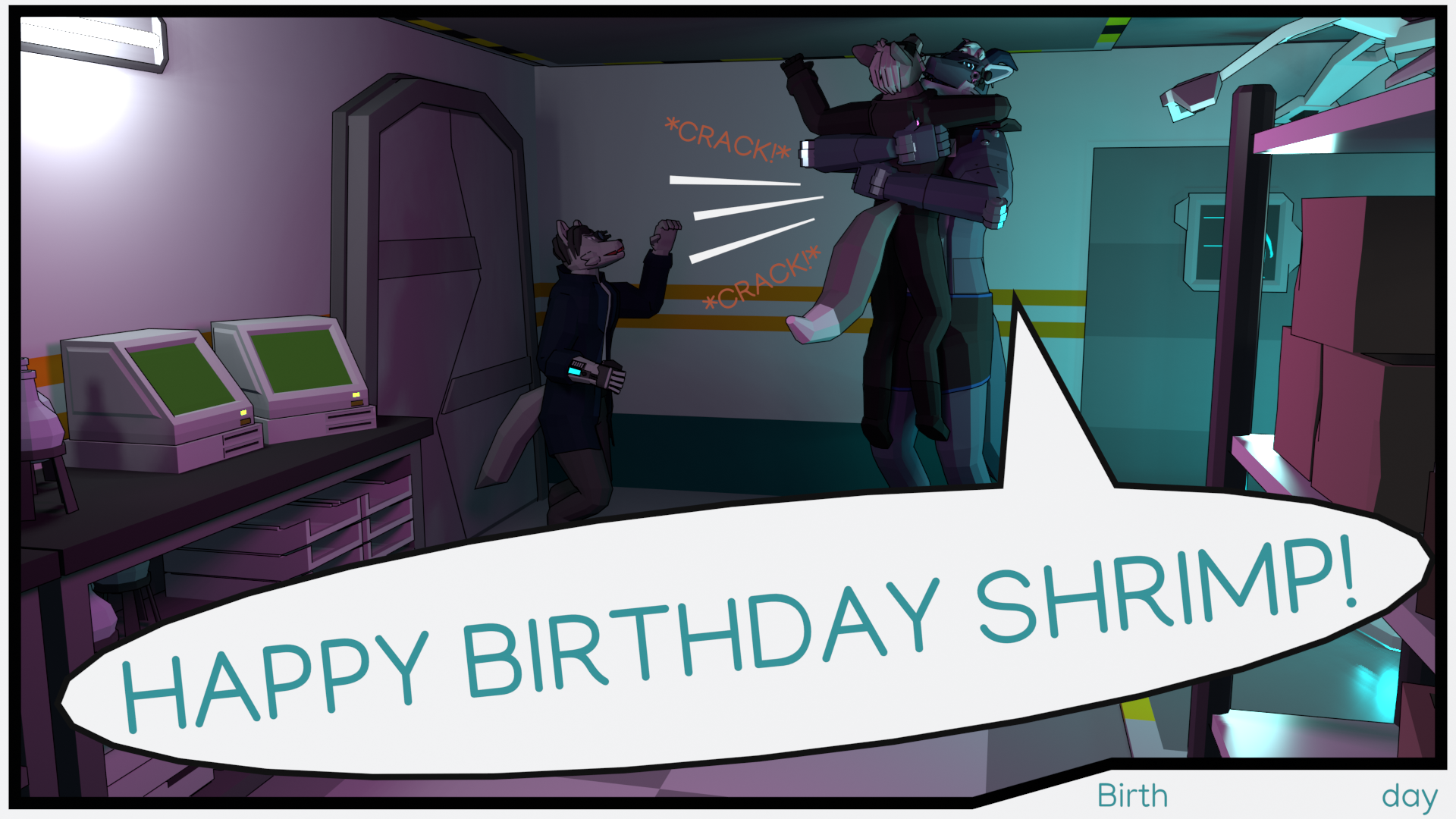 Click to change the View Shrimp's B-Day Hug