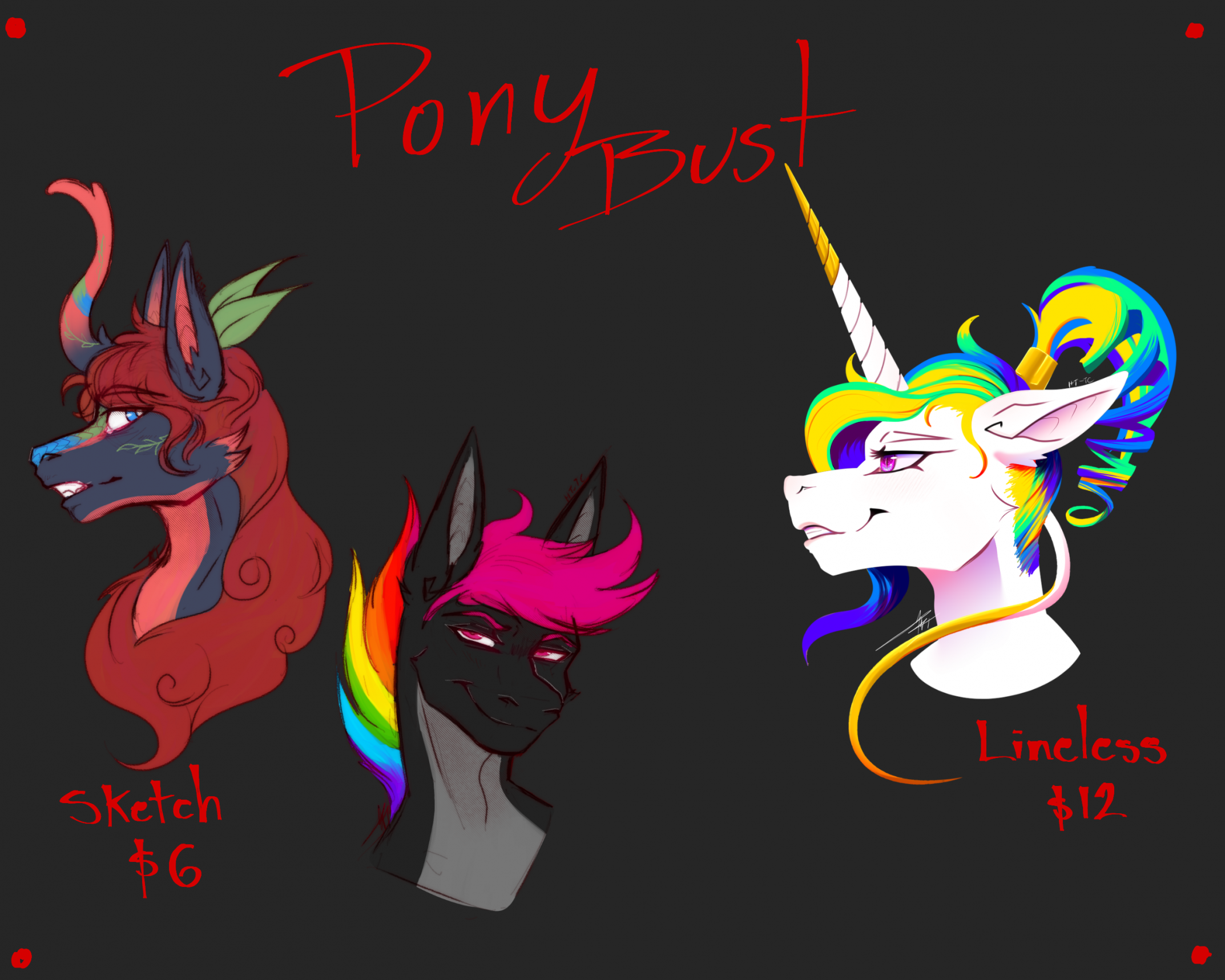 Click to change the View Pony/Furry bust commissions