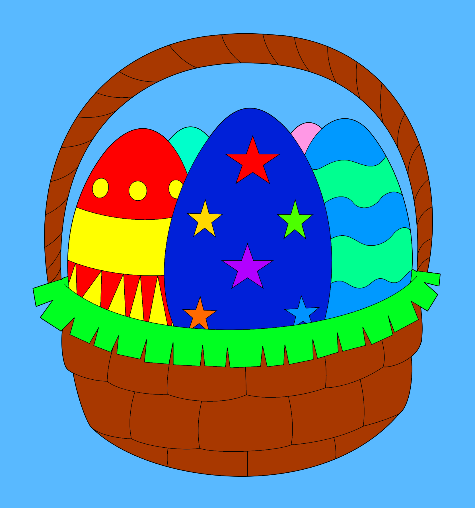 Easter Eggs Basket