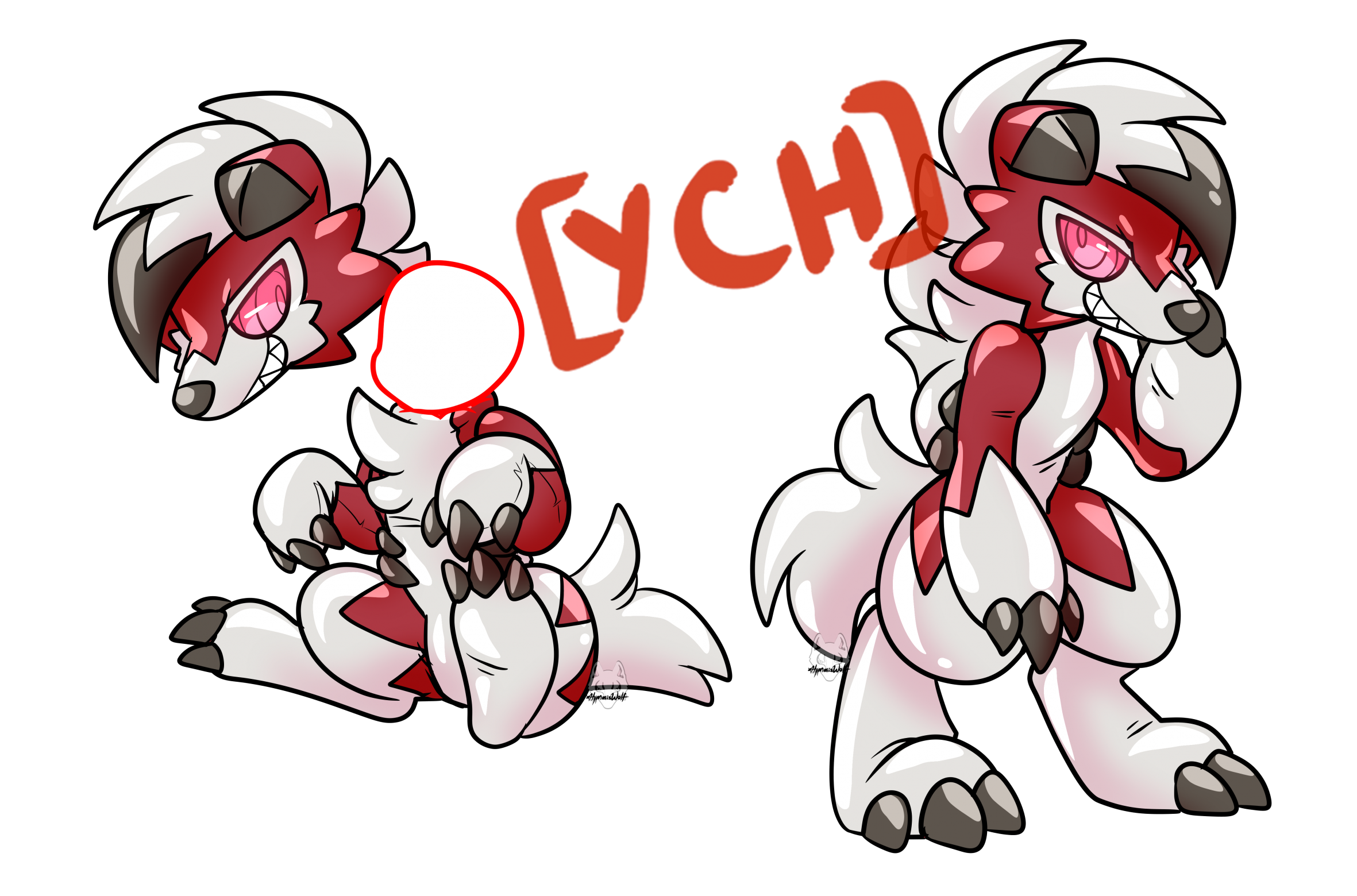 [YCH] Midnight Lycanroc Suit (CLOSED)