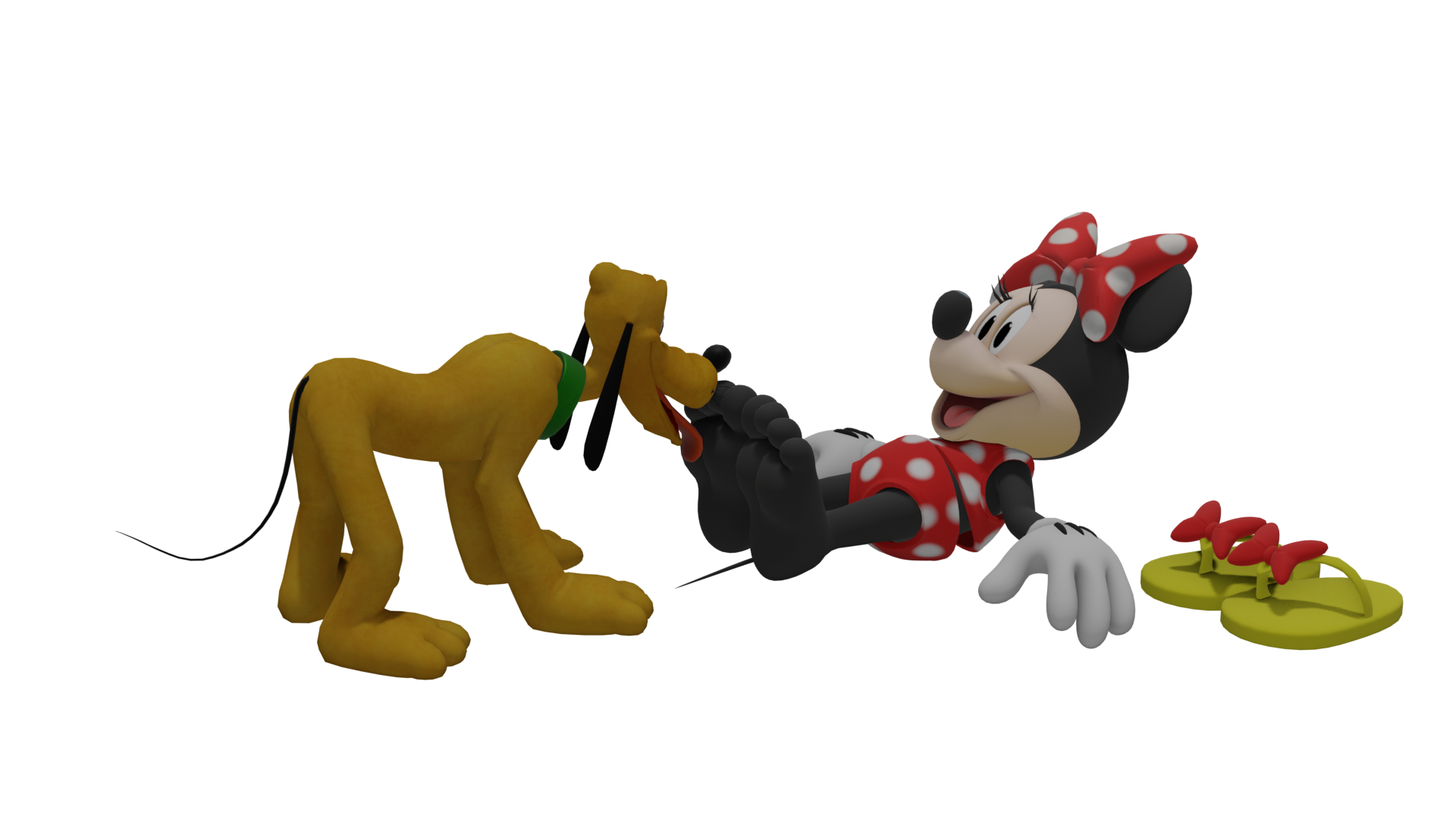 Pluto Licks Minnie's Feet 2