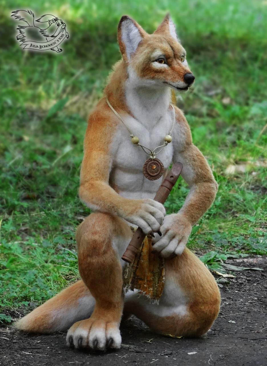 Click to change the View Needle Felted Coyote