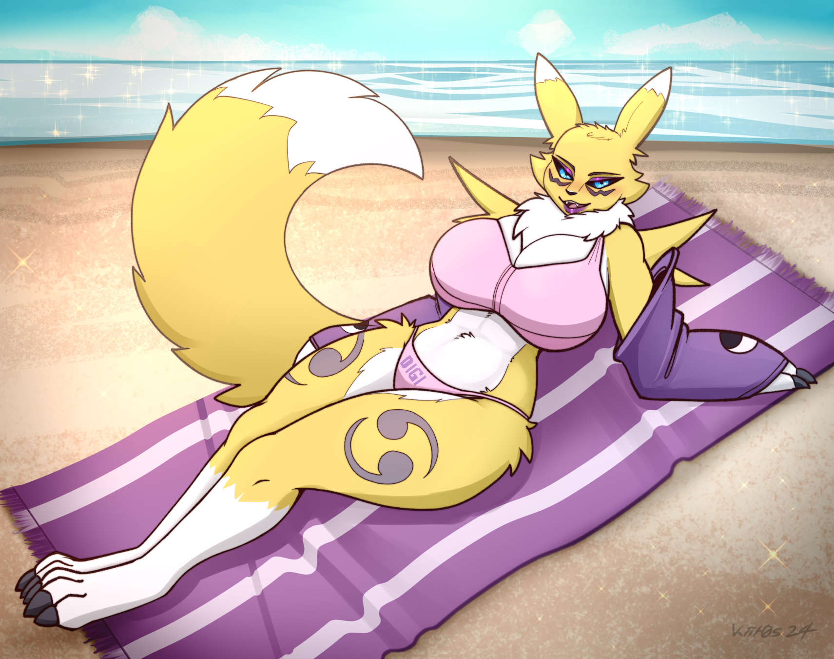 renamon at the beach