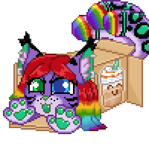 Ketsuekii & her box! - PNG