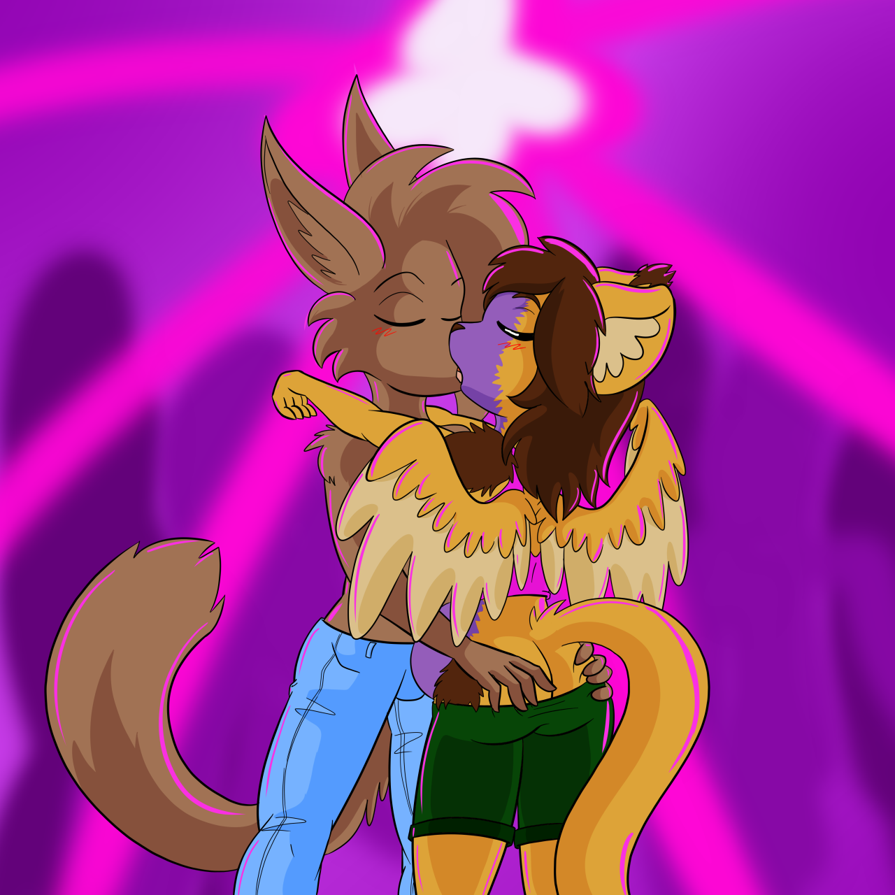 Click to change the View Kissing on the dance floor