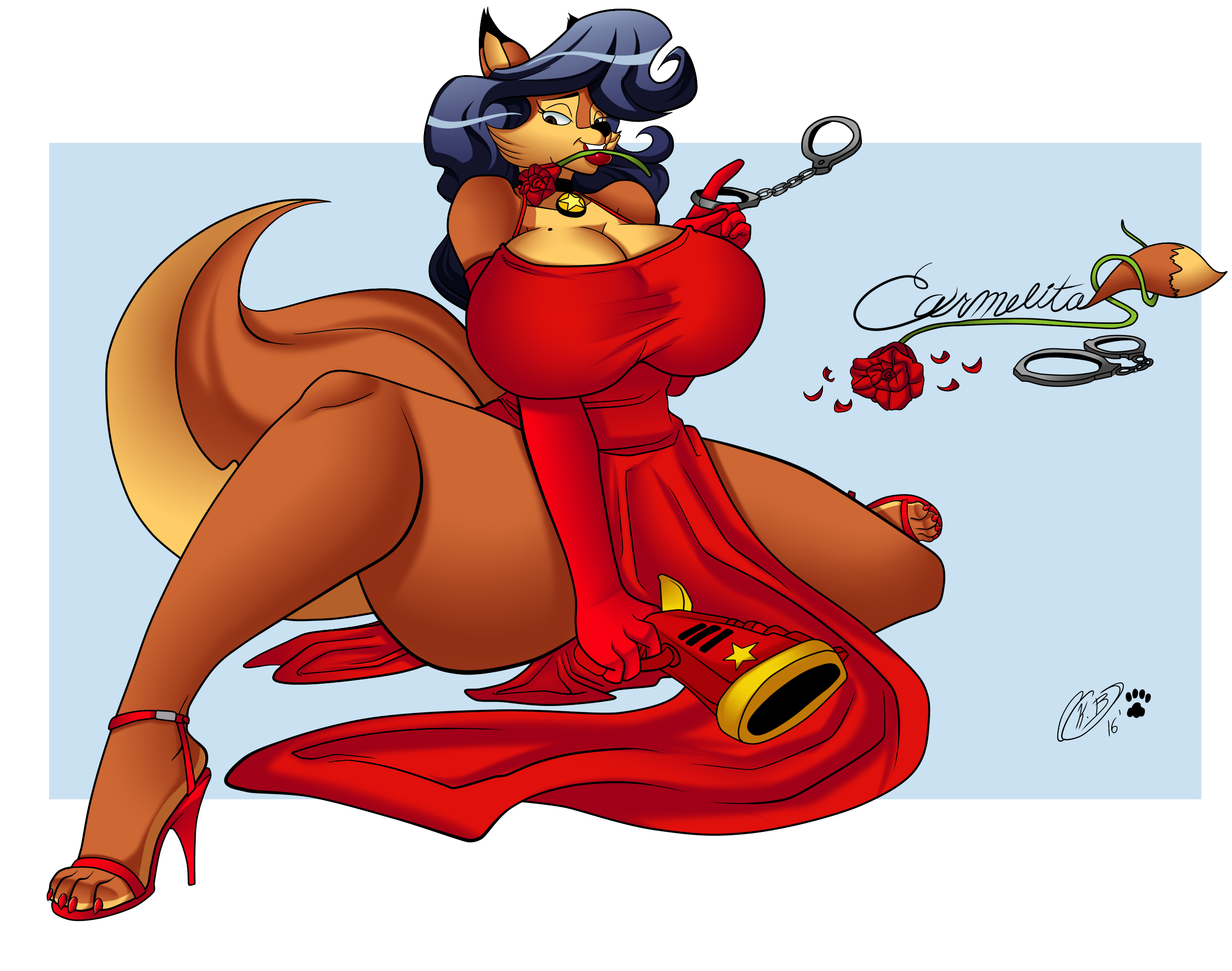 Miss Fox is up for some salsa dancing (Color)