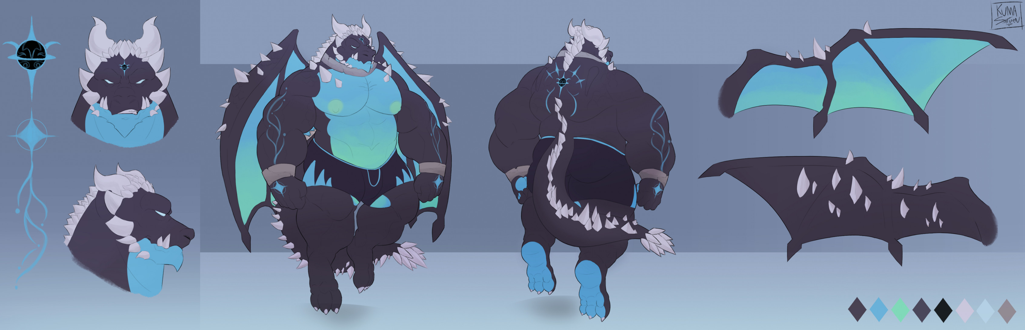 Refsheet Comm for @/azavera_firebreath