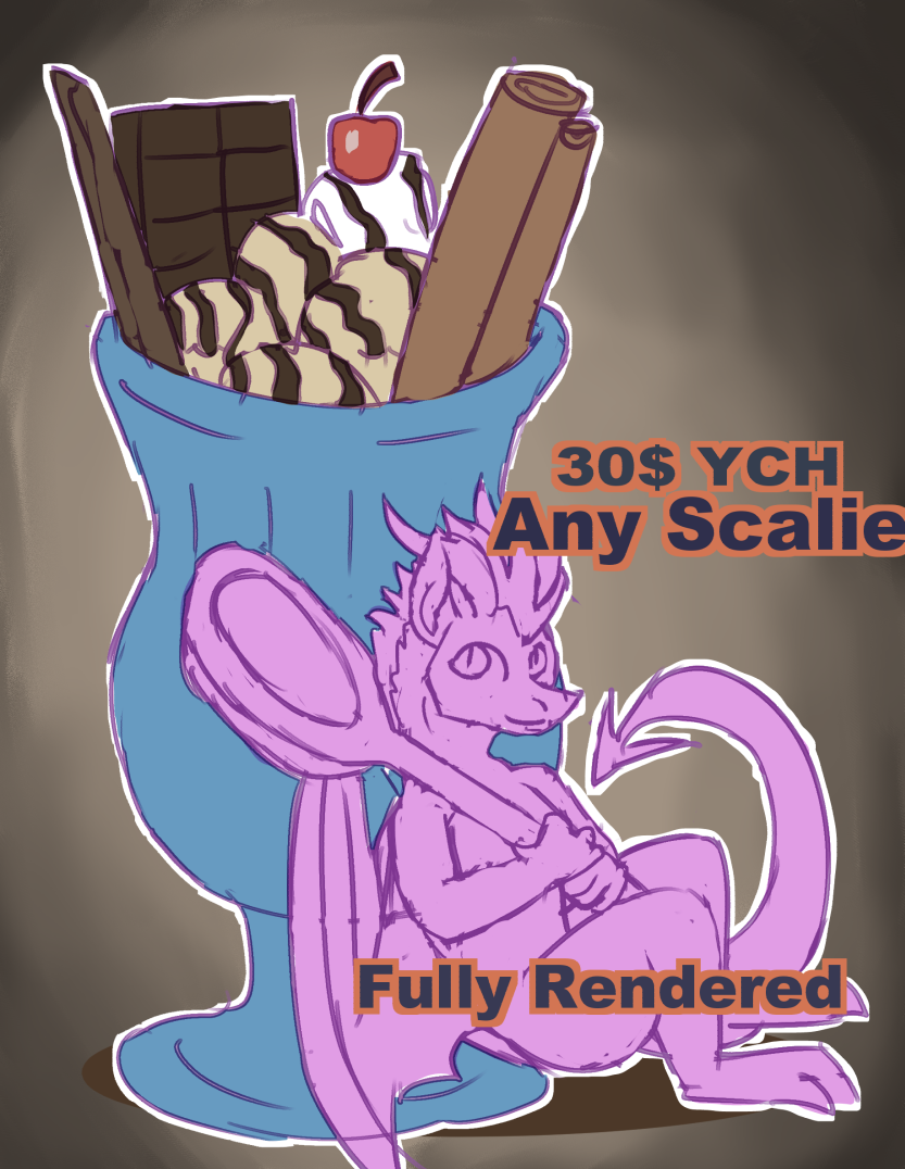 Valentines Day 30$ Scalie Mini Sundae YCH