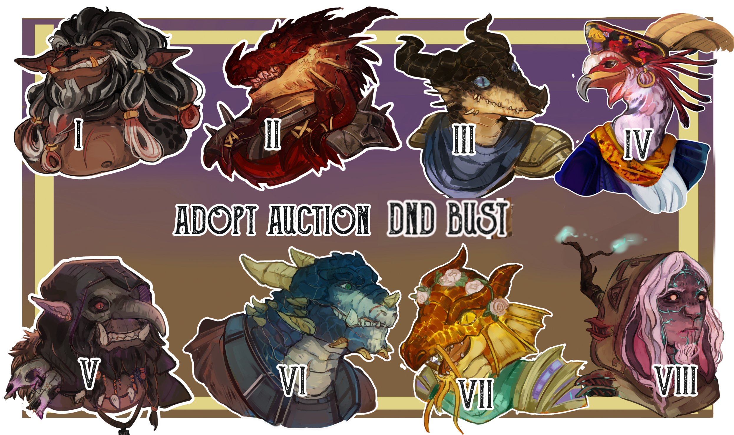 Auction|DnD BUST ADOPT|OPEN|(8/8)