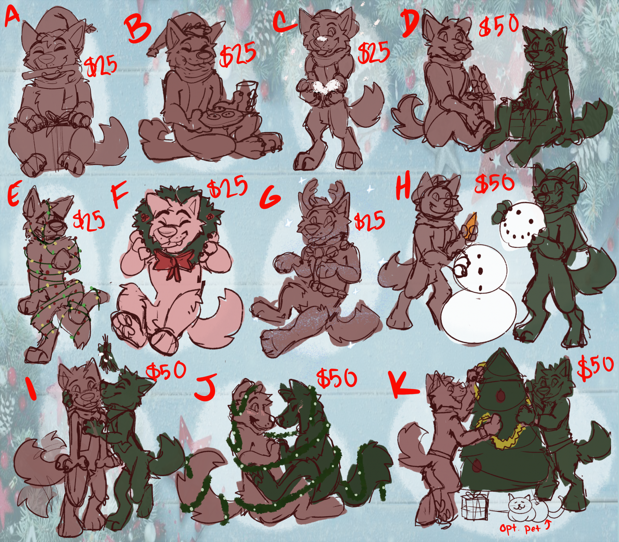 Click to change the View COLLABS: Holiday Winter YCHs