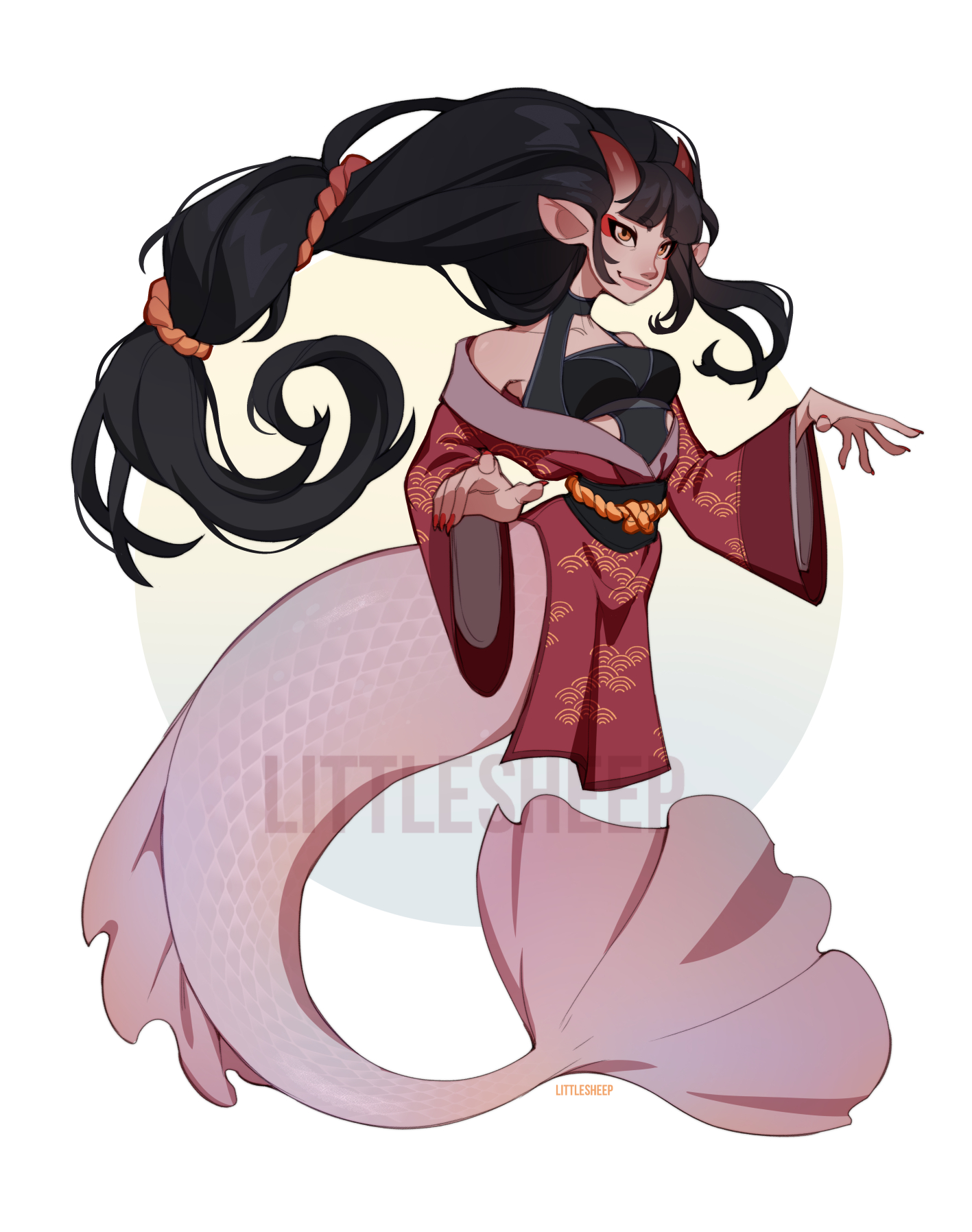 Oni mermaid adoptable [CLOSED]