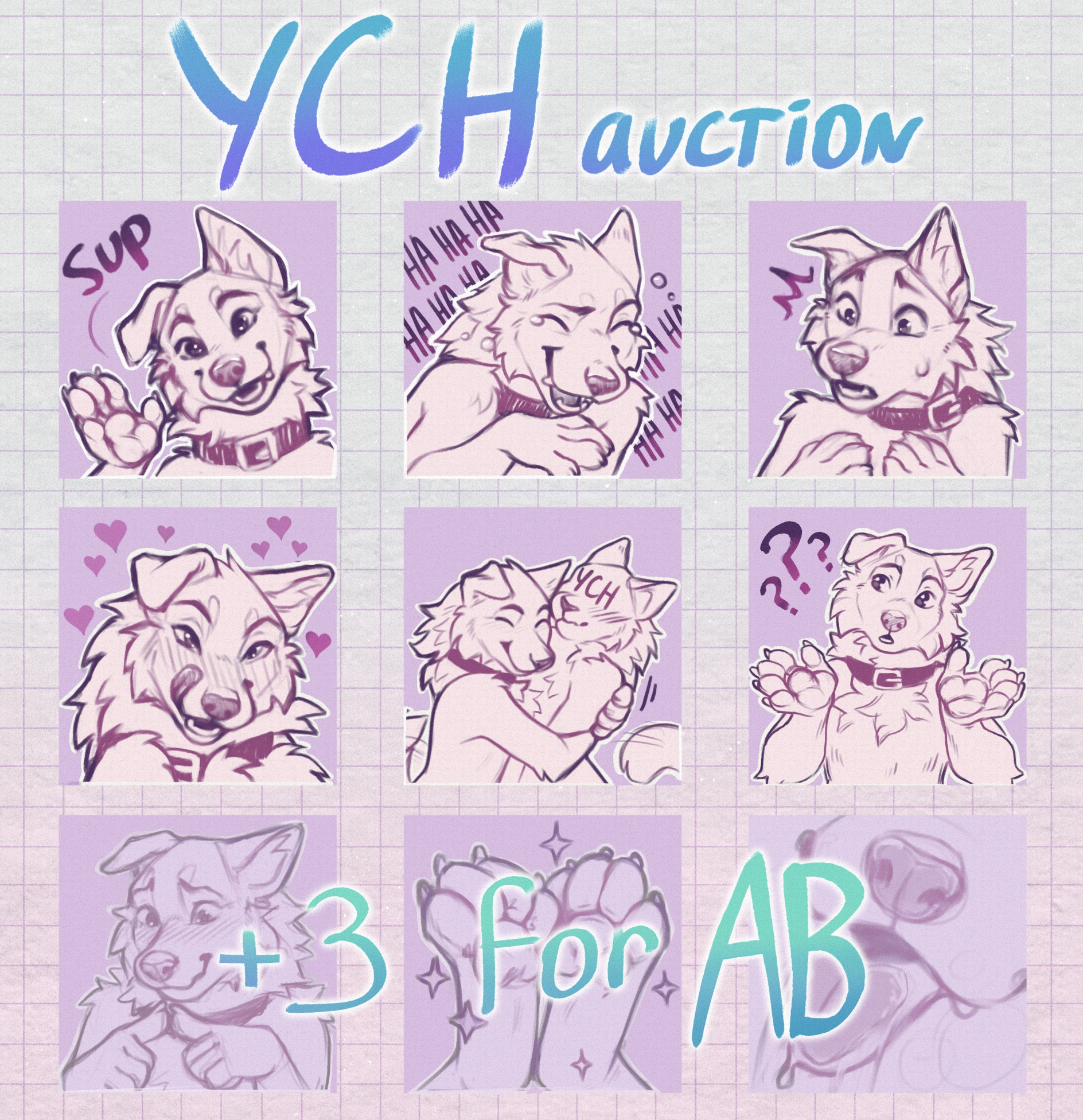 Click to change the View Sticker pack | YCH AUCTION
