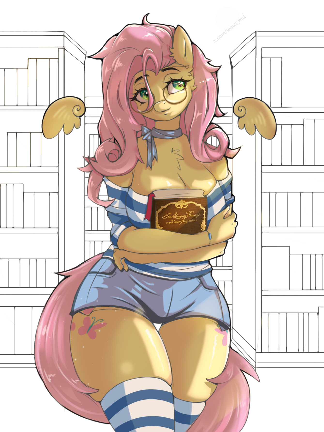 Click to change the View Library girl