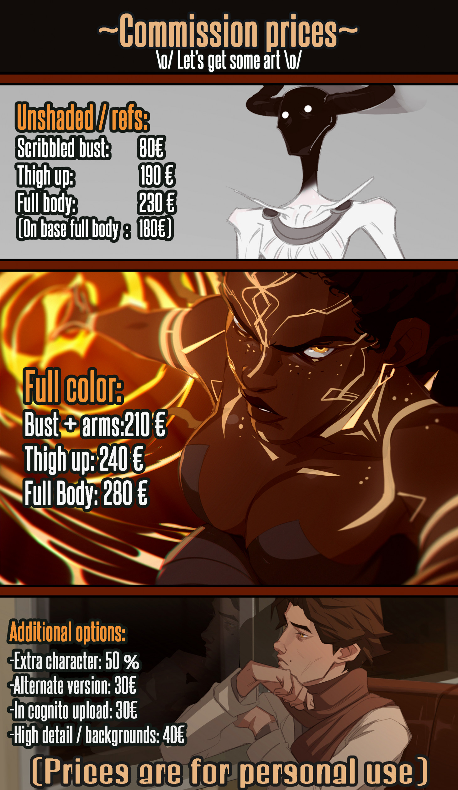 Commission prices