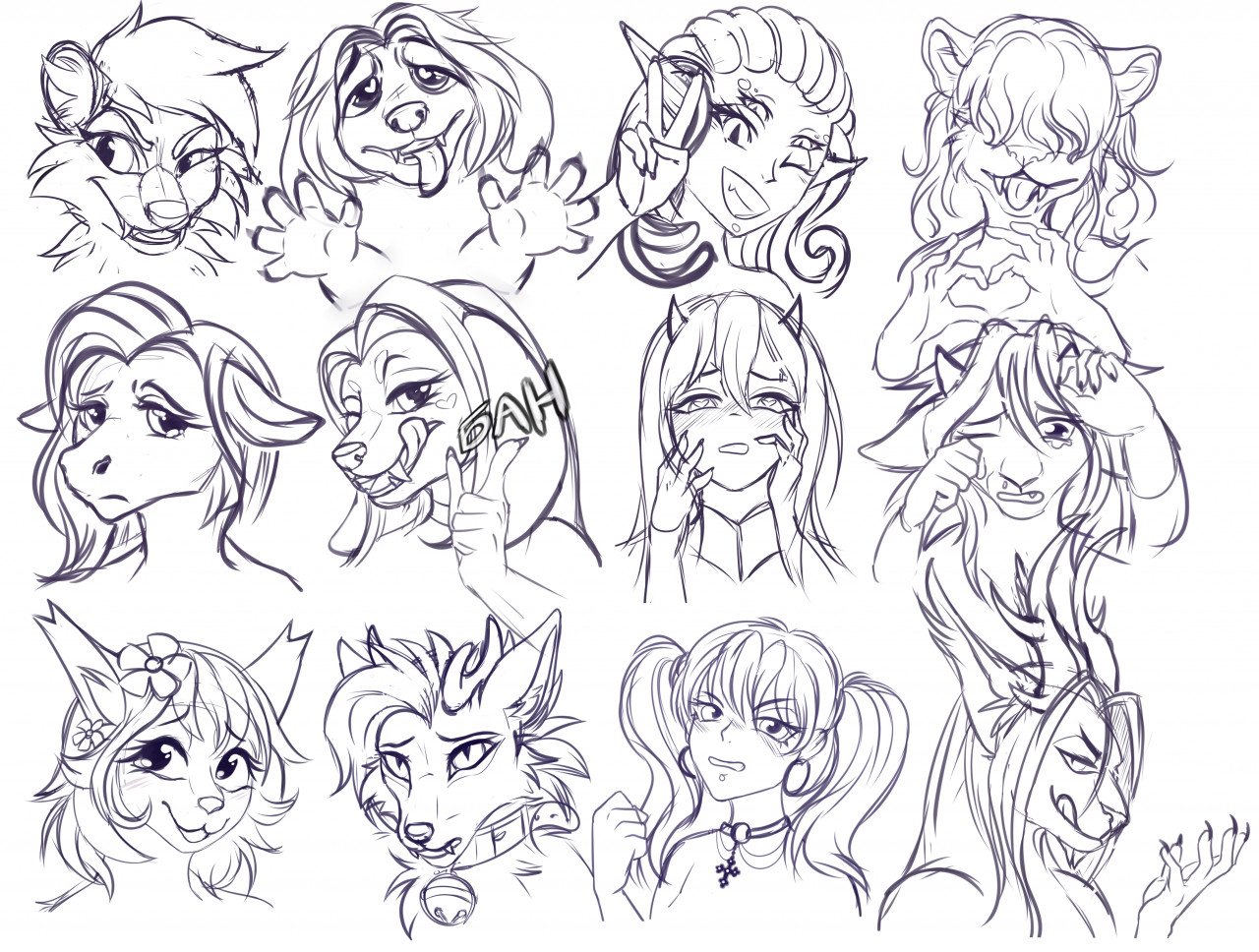 Click to change the View Headshot sketches