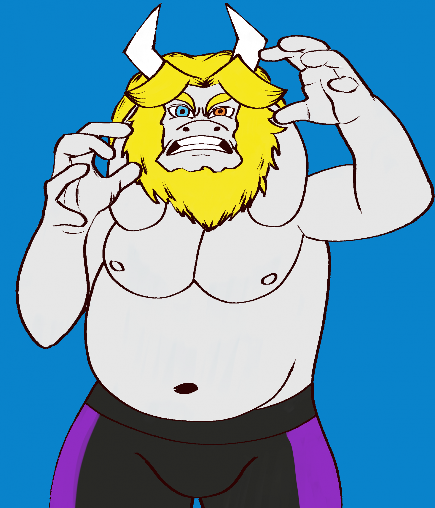 Click to change the View Asgore Dreemurr, wrestler!