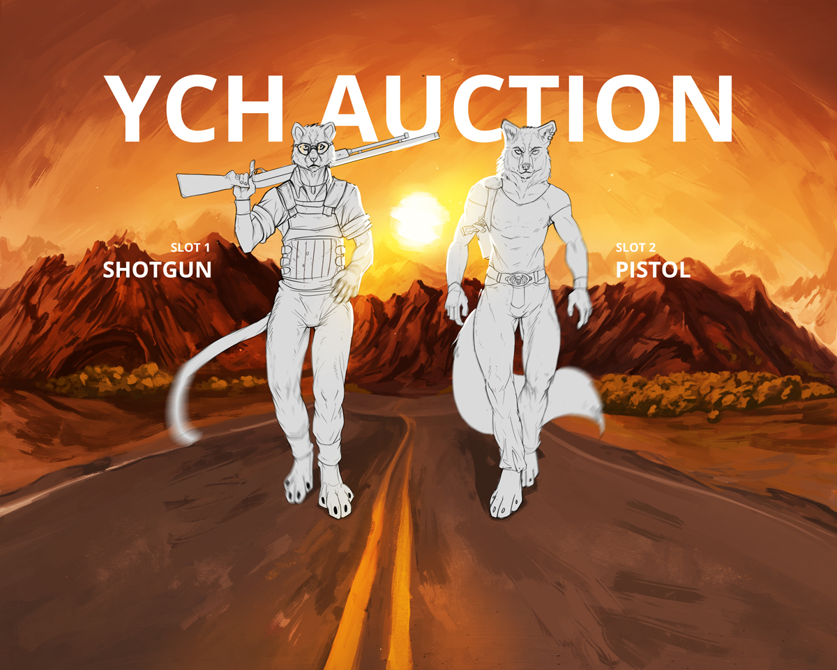 Two guys with the guns. YCH auction.